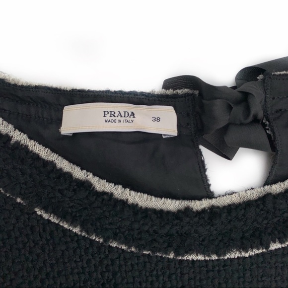 PRADA Virgin Wool Sheath Dress | Black Size 2 - Picture 7 of 16